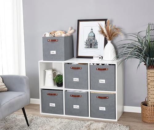 DECOMOMO Storage Bins, Cube Storage Bin with Labels - Image 2
