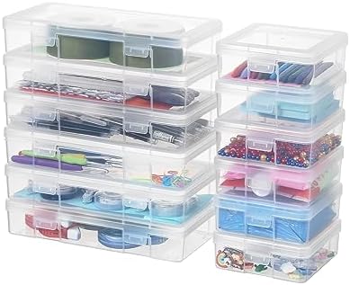 novelinks Clear Pencil Box and Small Plastic Storage Containers with Lids - Image 5