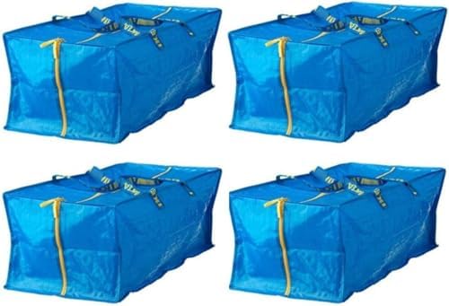 Ikea 901.491.48 Frakta Storage Bag, Blue, 4 Pack (Premium bag) by IKEA