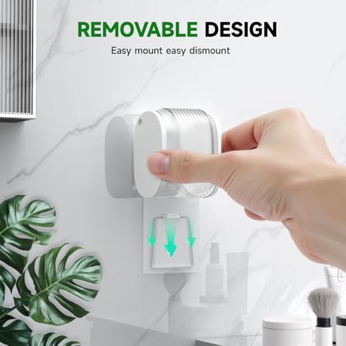 6 Pcs Toothbrush Holders Wall Mounted, Single Slot Design, Shower Self Adhesive Wall Mounted Toothbrush Holder with Cover, Waterproof and Dustproof, Suitable for Bathroom, Family, Travel (Transparent) - Image 5