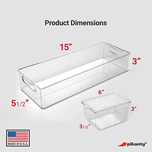 Pikanty Condiment Server Tray with 4 Removable Containers and Lids - Taco Bar, Pizza Bar, Burger Bar, Salad Toppings Organizer with Carry Handles, Dishwasher Safe, Made in USA - Image 5