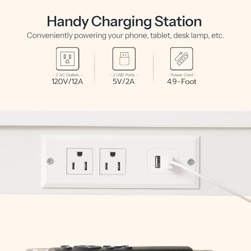 HOOBRO Side Table with Charging Station, Small End Table for Small Space - Image 4