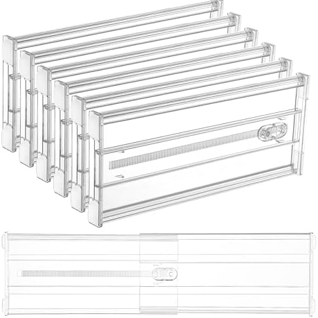 Vtopmart 6" Tall Upgrade Drawer Dividers, 12.8"-22.3" Expandable, 6 Pack by Vtopmart