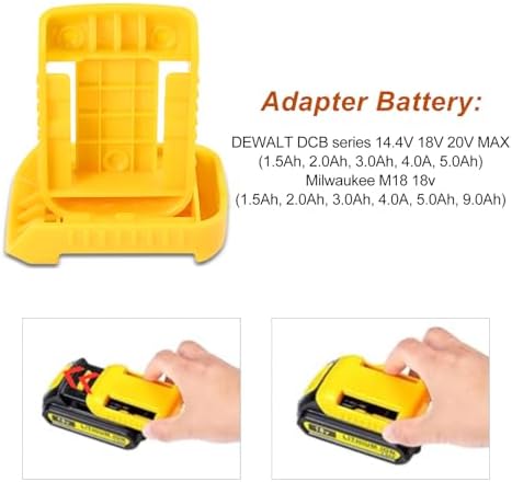 30pas Tool Holders and Battery Holder for Dewalt 20v Wall Mount Hanger Battery Drill Tool Storage Shelf for Milwaukee M18(Yellow) - Image 3