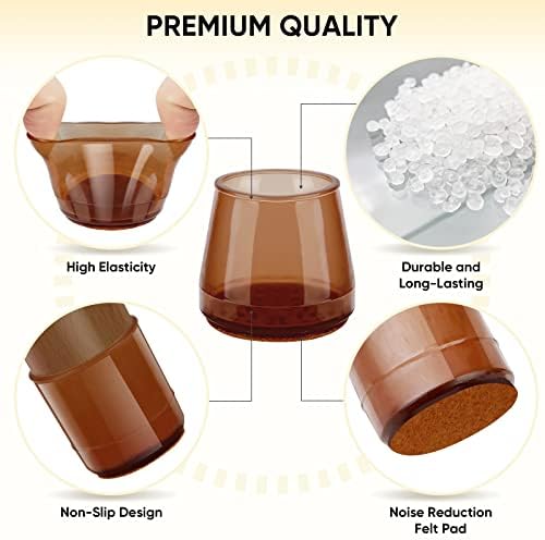 BALEINE 24PCS Silicone Chair Leg Floor Protectors for Hardwood Floors - Image 2