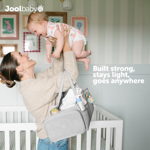Jool Baby Tag-Along Diaper Caddy – Nursery Storage Organizer for Newborn Essentials – Lightweight & Portable, Large Capacity (Gray) - Image 6