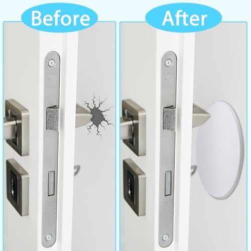 Nosiny 16 Pack 5 Inch Door Knob Wall Protector Adhesive Stopper, White - Image 3