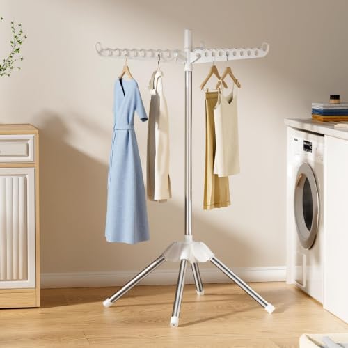 Foldable Clothes Drying Rack, Rotatable Free Standing drying rack , 1 Layer - Image 6