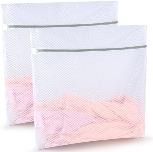 Tenn Well 2Pk 24x24" Honeycomb Mesh Laundry Bags XXL for Delicates by TennWell
