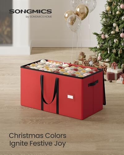 SONGMICS Christmas Ornament Storage Box, with 3 Inches 128 Slots - Image 2