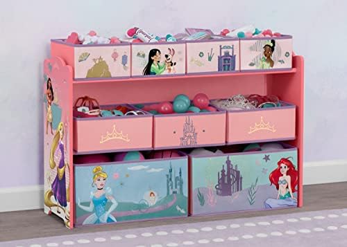Disney Princess Deluxe 9 Bin Design and Store Toy Organizer by Delta Children, Greenguard Gold Certified - Image 2