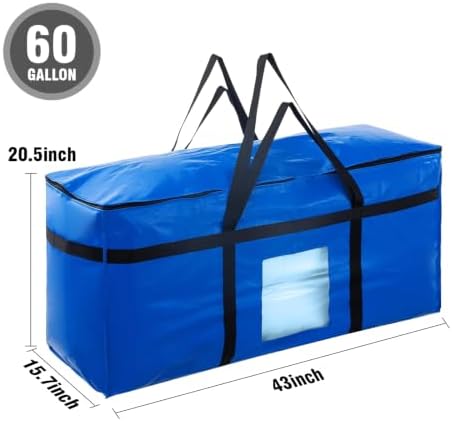 60 Gallon Extra Large Storage Bags, Heavy Duty Moving Bags, 2 Packs - Image 2