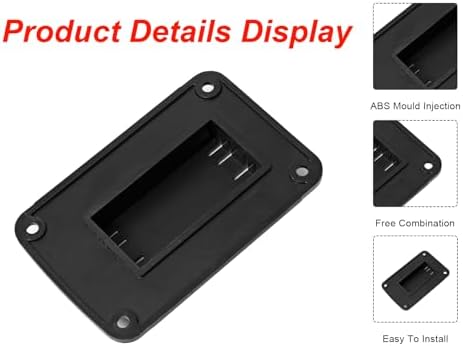 30pas Tool Holders and Battery Holder for Dewalt 20v Wall Mount Hanger Battery Drill Tool Storage Shelf for Milwaukee M18(Black) - Image 7