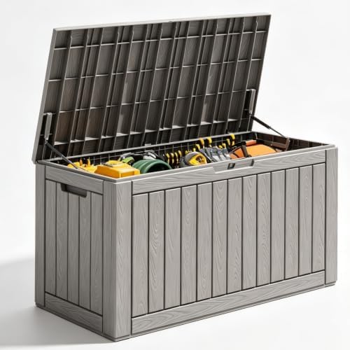 Outdoor Storage Box Waterproof, 150 Gallon Deck Box For Patio Storage by WTFGO