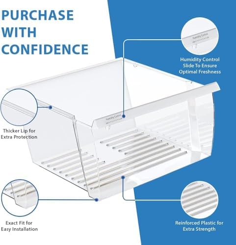 Lifetime Appliance Parts 2188656 Crisper Bin (Upper) Compatible with Whirlpool Refrigerator | Fridge Drawers | Kenmore Refrigerator Parts | Whirlpool Shelf Replacement - WP2188656 - Image 3