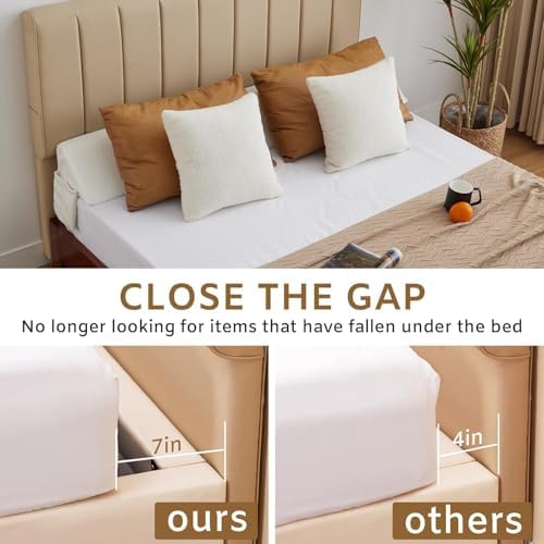 Bedluxe Queen Bed Wedge Pillow for Headboard, Fill The Gap (0-7") - Image 4
