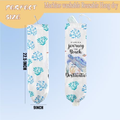 Sea Turtle Plastic Bag Holder, Sea Turtle Gifts for Women Mom Grandma - Image 2