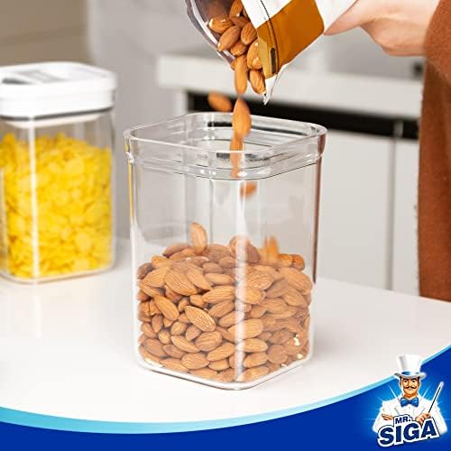 MR.SIGA 4 Pack Airtight Food Storage Container Set for Pantry Organization - Image 2