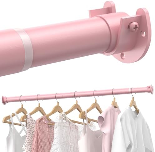 Supforce Adjuatable Closet Rods for Hanging Clothes Heavy Duty, 17-39in by Supforce