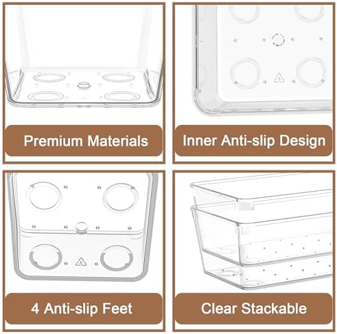 7Pack 6"*9" Clear Drawer Organizers for Makeup, Vanity, Office - Image 6
