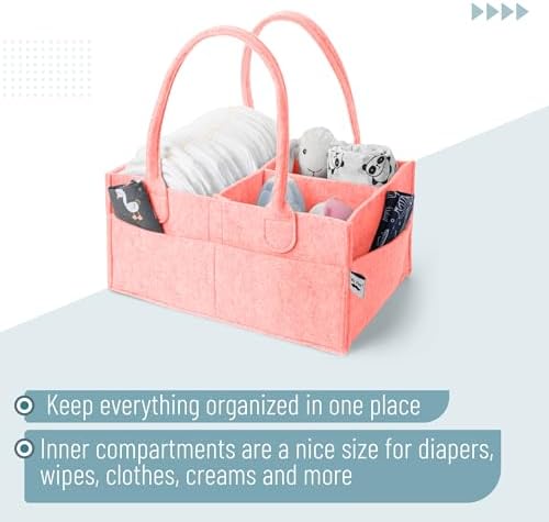 Mr. Pen- Baby Diaper Caddy Organizer, 2 Pack, Pink - Image 5
