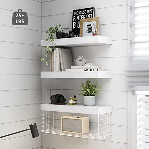 QEEIG Bathroom Shelves Over Toilet Wall Mounted (White, Set of 3, 15.7") - Image 4