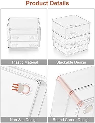 SMARTAKE 29 PCS Drawer Organizer, 4-Size Desk Bathroom Drawer Organizer - Image 5