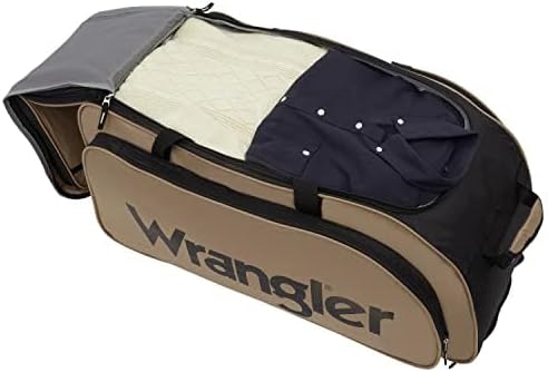 Wrangler Wesley Rolling Duffel Bag, Tannin, Large 30-Inch - Image 6