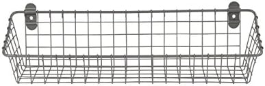 Spectrum Medium Wire Wall Basket Industrial Gray Rustic Wall Bin, Vintage Wire Basket Wall Mount Organizer Wire Basket for Modern Pantry Kitchen and Bath, Versatile Storage Basket Hanging Wire Caddy - Image 5