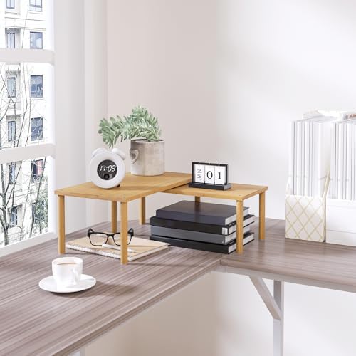 VERTORGAN 2 Pack Cabinet Organizer Shelf,Bamboo Countertop(Large,Natural) - Image 5