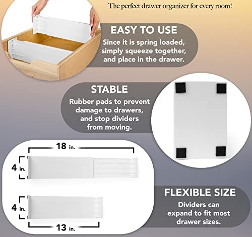 Dial Industries Dresser Drawer Organizer Dividers, Set of 4, 4.5" Deep - Image 3