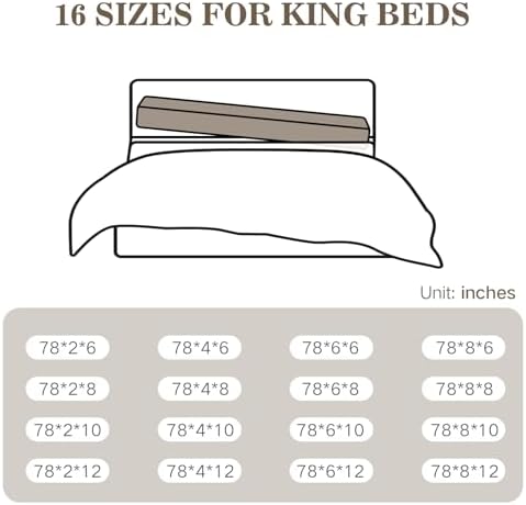 DEEPSHARK Mattress Extender,Bed Gap/Space Filler,Headboard Wall Space Gap Filler for King,High-Density Sponge,Removable and Washable Cover（Beige-King-78 * 4 * 10in） - Image 3