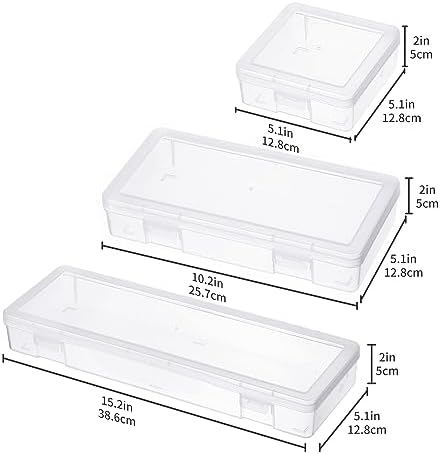 novelinks Clear Pencil Box and Small Plastic Storage Containers with Lids - Image 2