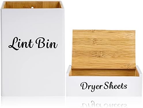 FJO 2 Pack Magnetic Lint Bin 10’’ x 7’’ and Dryer Sheet Holder 8’’ x 5’’ by FJO