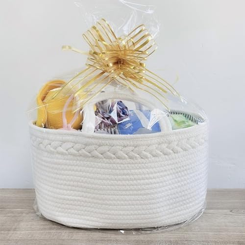 ABenkle Baby Diaper Caddy Organizer, Cotton Rope Nursery Storage Basket - Image 3