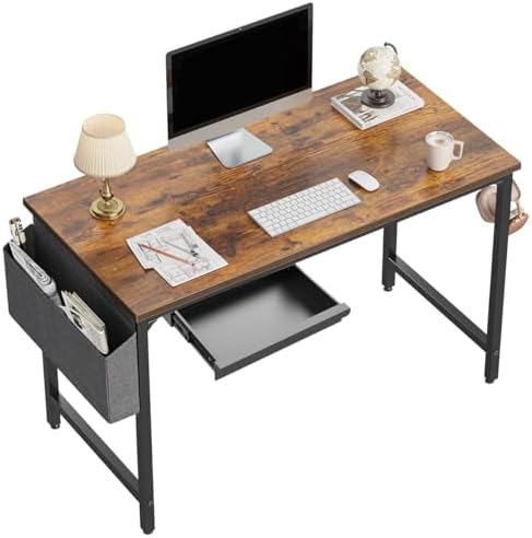 Beiyier Under Desk Sliding Drawer for Office Desk or Table, Pull-out Storage Organizer for Sit-Stand Workstation with High Crosspiece under Desktop (Black) - Image 2