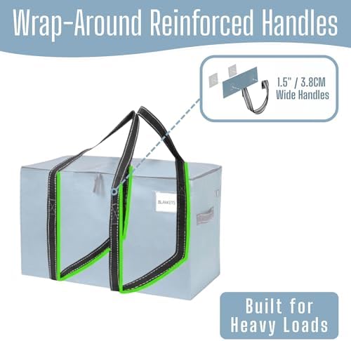 VENO 8 Pack Heavy Duty Moving Bags, Extra Large Storage Bags with Reinforced Handles & Strong Zippers, Foldable & Reusable Moving Box Alternative for Clothes & Dorm Storage - Image 3