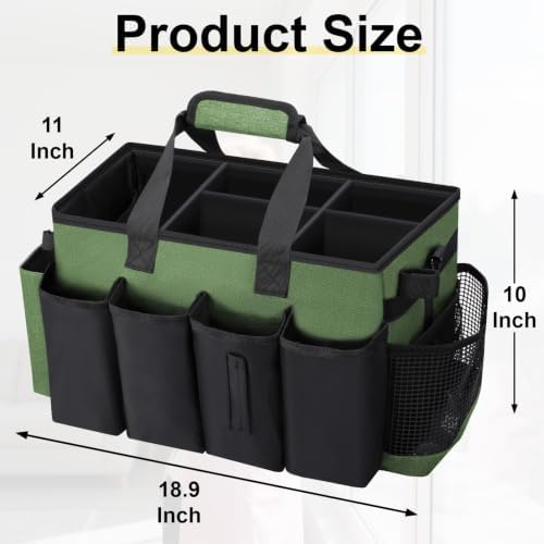 Wearable Large Cleaning Caddy Bag for Housekeepers (Green) - Image 2