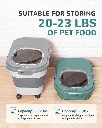 20-23 Lbs Dog Food Storage Container Airtight,Collapsible Pet Food Storage - Image 4