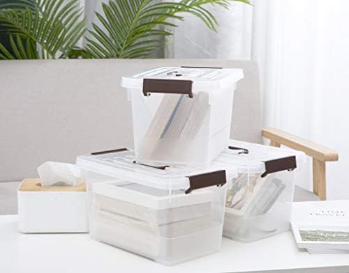 4 Pack-Plastic Storage Bins with Lids and Handle, Clear Plastic Latching Box for Storage, Stackable Storage Containers for Organizing, Multi-Purpose, 7 Quart - Image 6