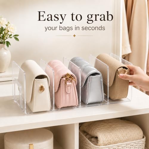 2 Pack Acrylic Purse Organizer for Closet - Image 5
