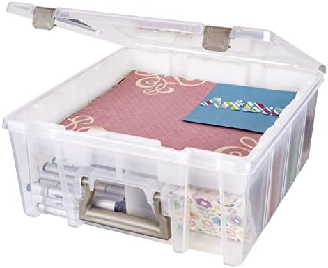 ArtBin 6899AZ Super Satchel Double Deep with Lift-Out Tray Storage Container, Portable Arts & Crafts Organizer with Removable Dividers, Clear - Image 6