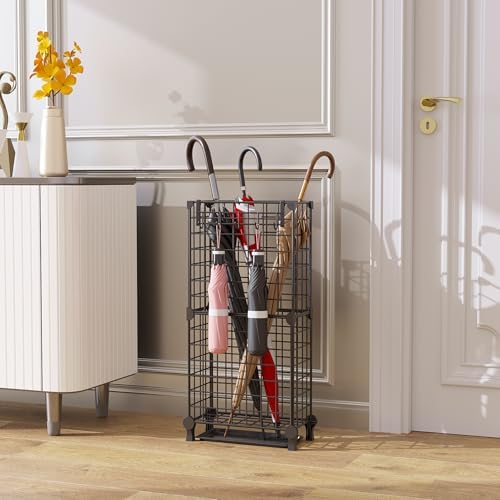 AWTATOS Umbrella Holder Entryway, Umbrella Stand Freestanding, Black - Image 2