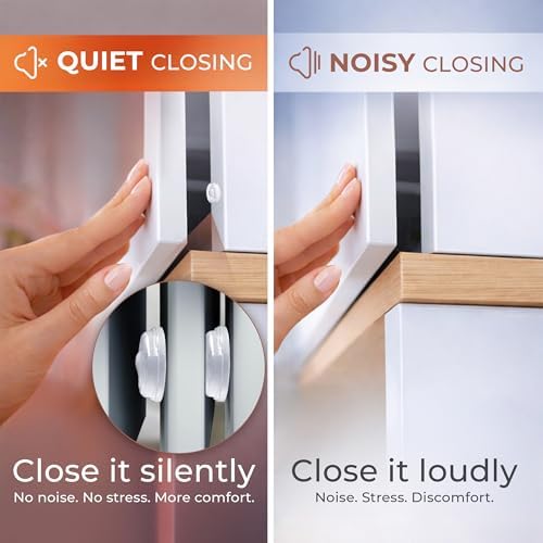 Jelly Button Cabinet Door Bumpers, 64 Pack, Clear Self-Adhesive Rubber Pads - Image 2