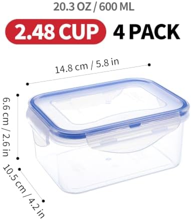 KIGI Food Storage Containers, 4-Pack (2.48 Cup) - Image 2