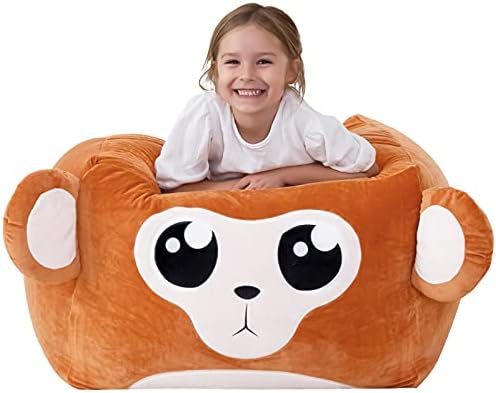 Aubliss Unicorn Stuffed Animal Storage Bean Bag Chair for Kids, Velvet by Aubliss