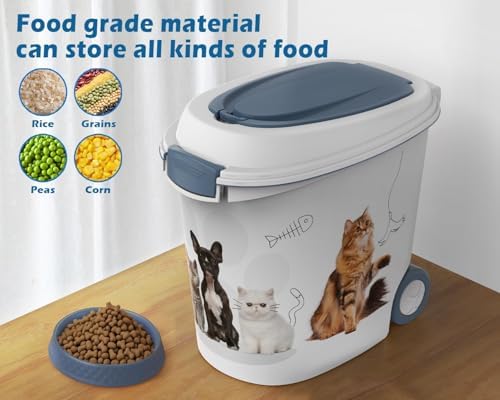 DRATO Pet Food Storage Container with Wheels 30LB Capacity - Image 4
