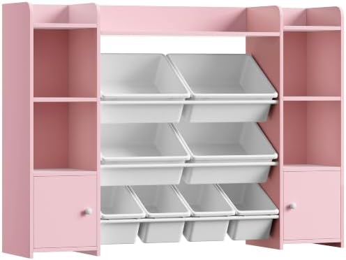 FOTOSOK Toy Storage Organizer with 8 Toy Bins, Kids Toy Storage - Image 6
