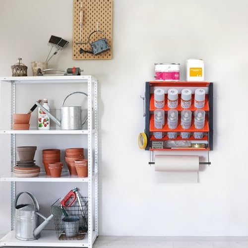 WALMANN Wall Mounted Spray Paint Can Holder, Metal Can Storage Rack - Image 2