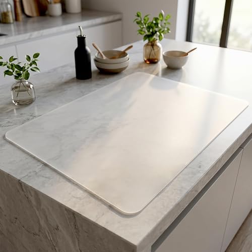 36” x 24”Silicone mat, Large Silicone Heat-Resistant mat, Kitchen countertop Non-Slip mat, Craft Table placemat.(Translucent) by Polouds